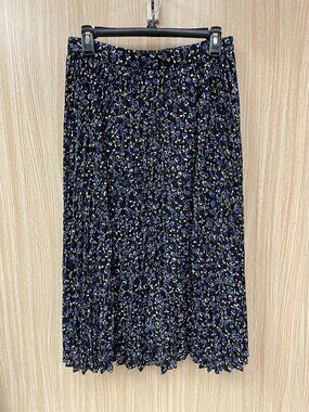J. crew black floral skirt size Medium NEW